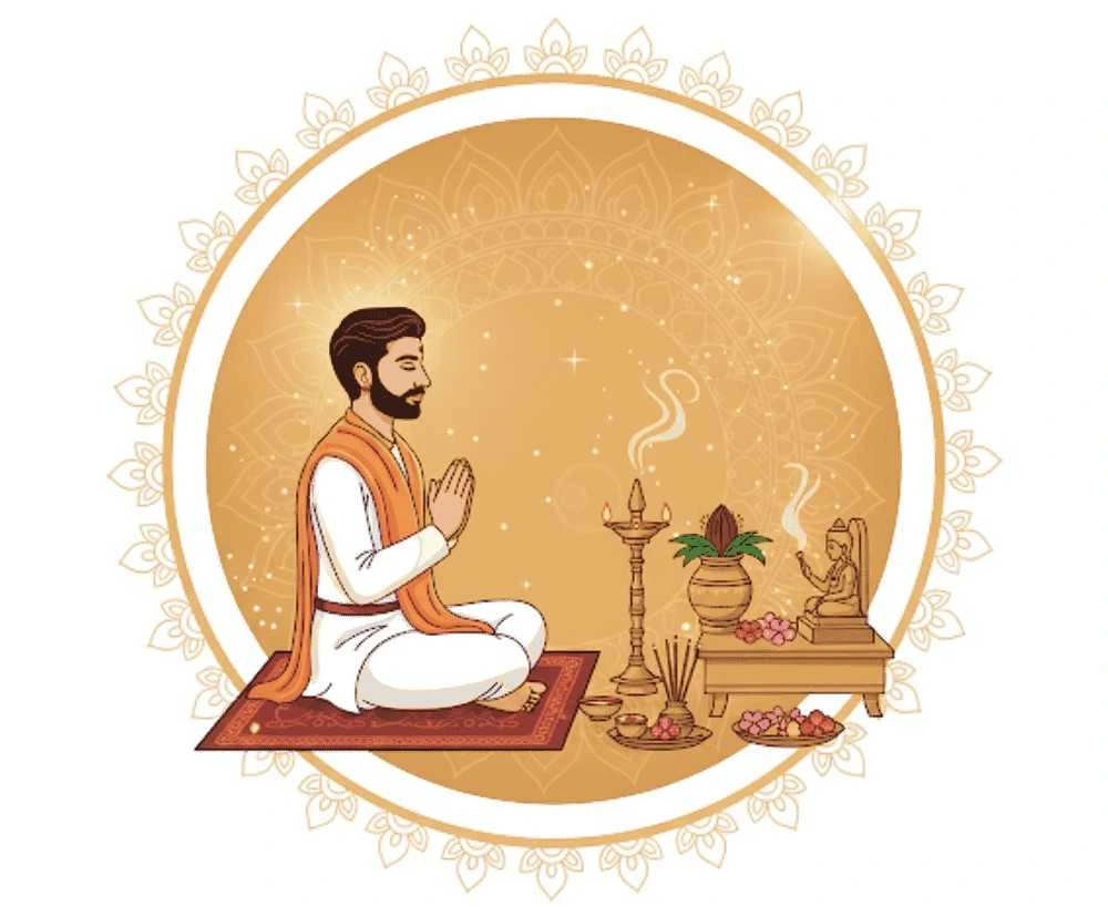 Rajesh Kumar Pandey North Indian Hindi pandit performing puja in Bangalore